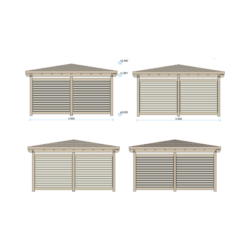 Uma Pergola 4 m x 4 m