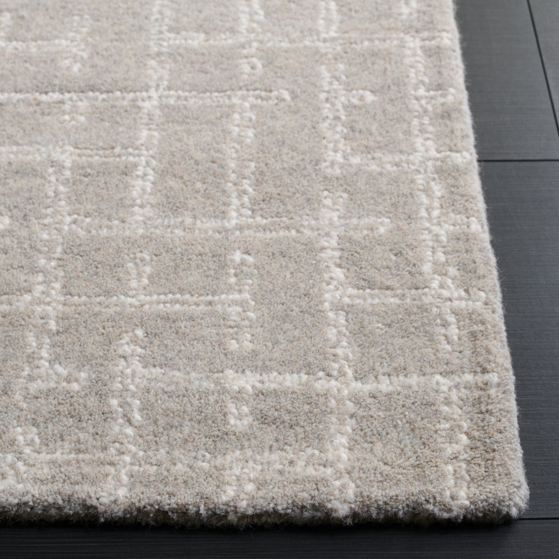 Tapis d'intérieur en laine touffeté à la main Ebony, Rectangle de 5 pi x 8 pi
