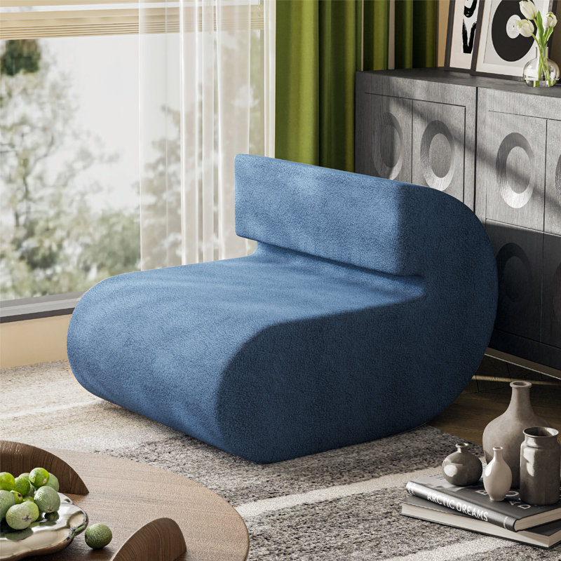Canapé modulaire sans cadre, Avec dossier, Bleu