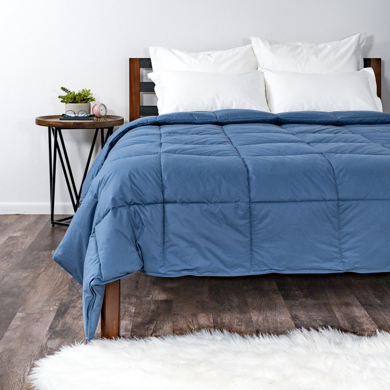  Édredon en duvet synthétique moyen C104, Édredon grand, Bleu denim