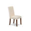 L'ensemble de mobilier de salle à manger 5 pièces comprend une table ronde avec Dropleaf et 4 chaises rembourrées en lin crème, acajou-1228721664-1287740567-1228721667