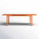 Gibraltar 96'' Extendable Powder Coated Aluminum Outdoor Dining Table