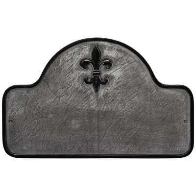 Fleur De Lis 1-Line Wall Address Plaque