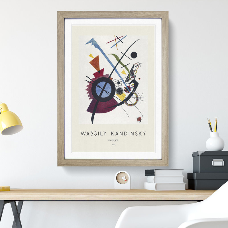 Violet by Wassily Kandinsky - Picture Frame Art Prints, Oak, 48cm H x 36cm W x 2cm D