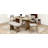Solid Wood Dining Table Set With Bench - 6-Piece Upholstered Rectangular Dining Room Table Set With Bench-1847791382