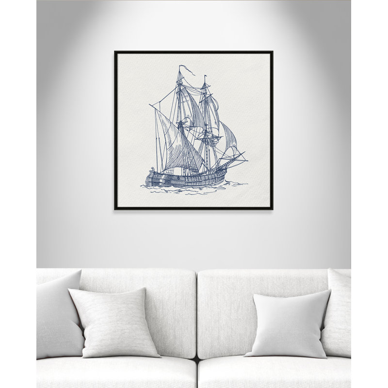 «Into the Sea I» par Kimberly Allen, Espresso, H 31,5 po x l 31,5 po
