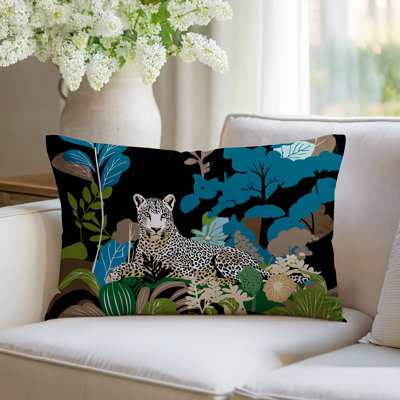 Oreiller rectangulaire réversible intérieur / extérieur Tai Leopard