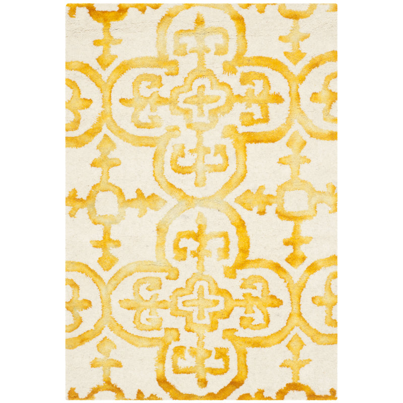 Lumsden Hand Tufted Wool Moroccan Rug, Rectangle 2' x 3'