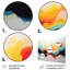 «Yellow Fractal Paint Wave Expression 3», art mural abstrait en métal MT134514-694780568