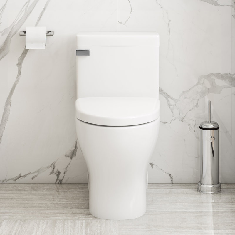 Toilette allongée une pièce Cadence 1,28 GPF (siège inclus), Blanc brillant