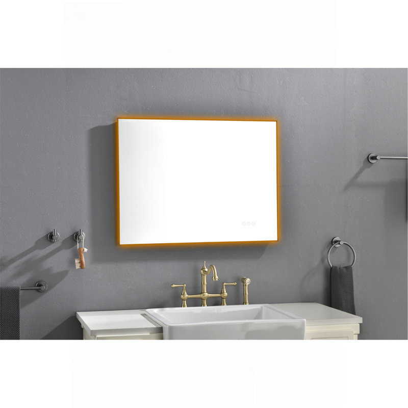 LED Bathroom Vanity Mirror With Backlight For A Stylish And Functional Bathroom Experience, Gunmetal