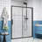 Semi-Frameless Single Sliding Shower Door with 1/4 Inch Tempered Glass and Reversible Installation for Standard Bathroom Enclosures