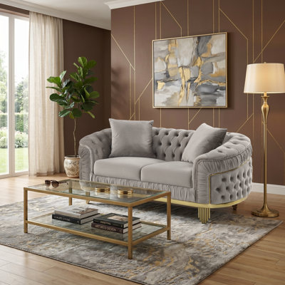 Valorie 72'' Velvet Loveseat