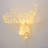 LED Deer Head Outdoor Christmas Wall Decoration  with Lights and Timer