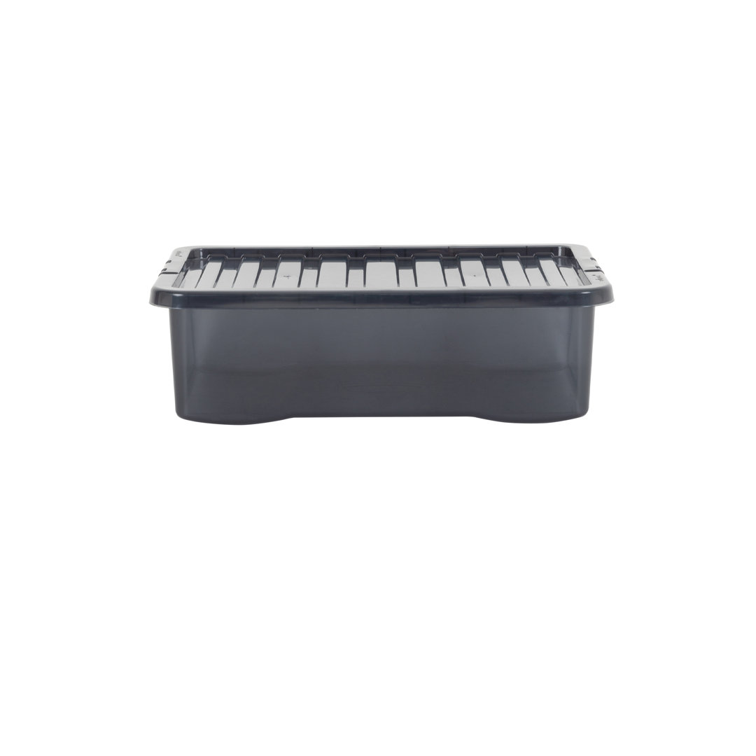 Wham Unisex Black Crystal 5 X 32L Stackable Plastic Storage Boxes With Lids In - Image 4