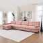 Canapé modulaire Cloud avec assise profonde et revêtement en flanelle-149404493-149404494
