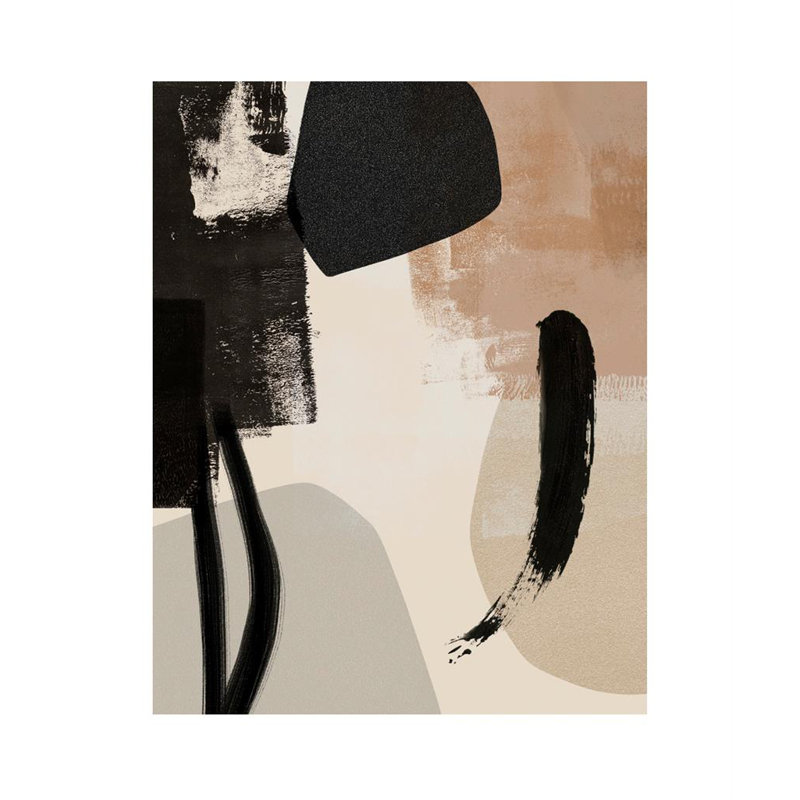 Arrangement II Abstract - Single Picture Frame Print, Aluminium Chrome, 161.036 cm H x 133.096 cm W