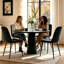 Velvet Modern Upholstered Dining Chair with Diamand Tufted-876796135