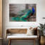 Élégant paon bleu sur toile-2034608565