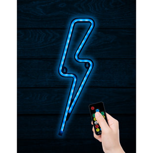  VIFULIN Blue Lightning Bolt Neon Light LED Lights for