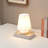 Kylie 9" Modern Ceramic Led Table Lamp With Cream Linen Shade, Bulb Included