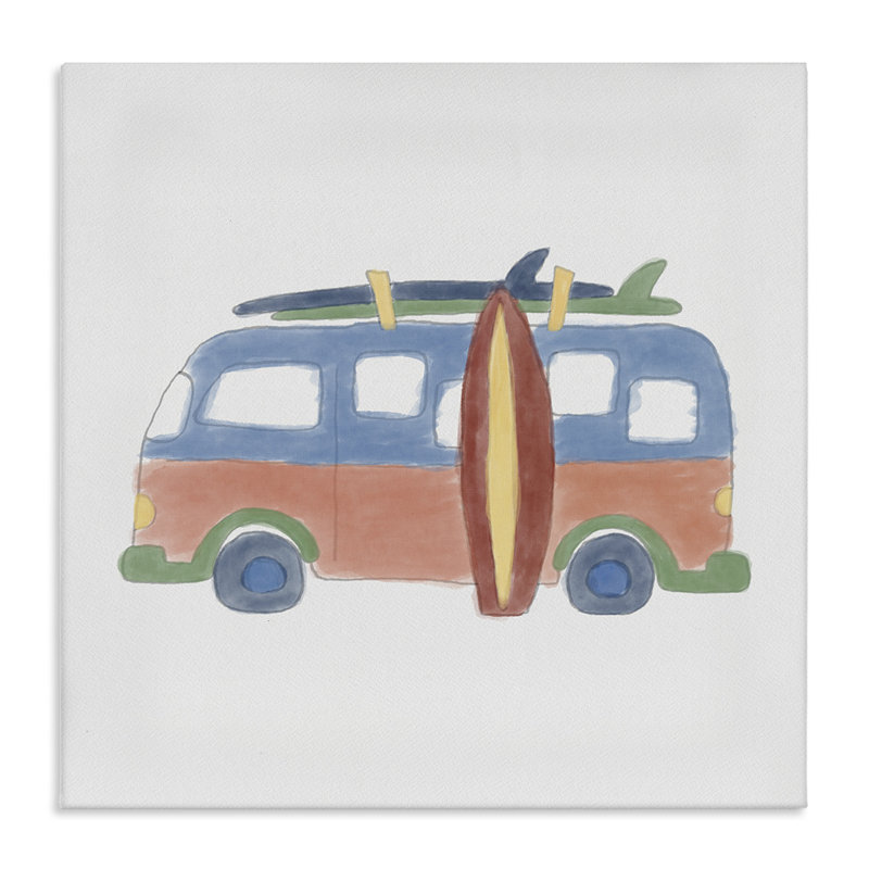 «Summer Beach Bus» par Carrie Cantwell, H 36 po x l 36 po