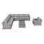 Ensemble de conversation pour 7 personnes avec coussins Saffi Wicker-1996144881