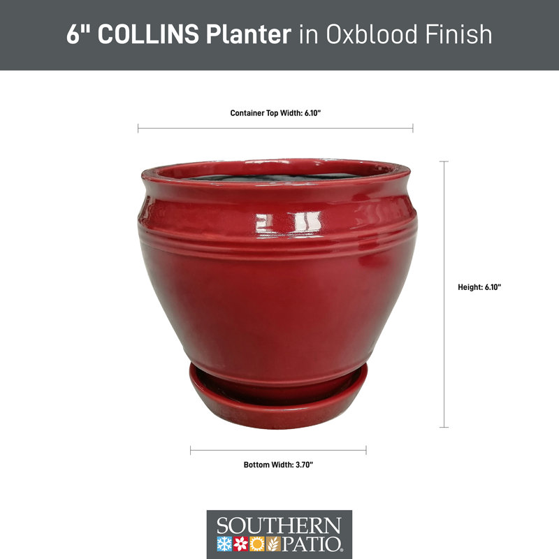 6.1" Collins Planter, 2-pack