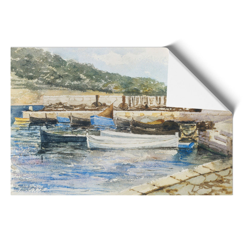 Boats by John Singer Sargent - No Frame Painting, 42cm H x 59cm W x 0.1cm D