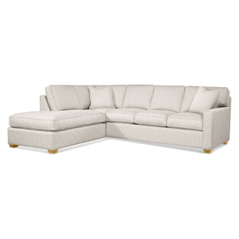 Ellora Upholstered L-Shaped Sectional, Left Hand Facing, Snow Crypton Performance; 0884-91, Honey