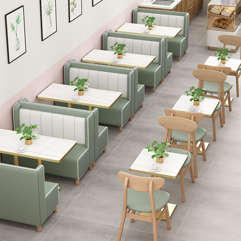 Banc rembourré Leathaire, Blanc / vert