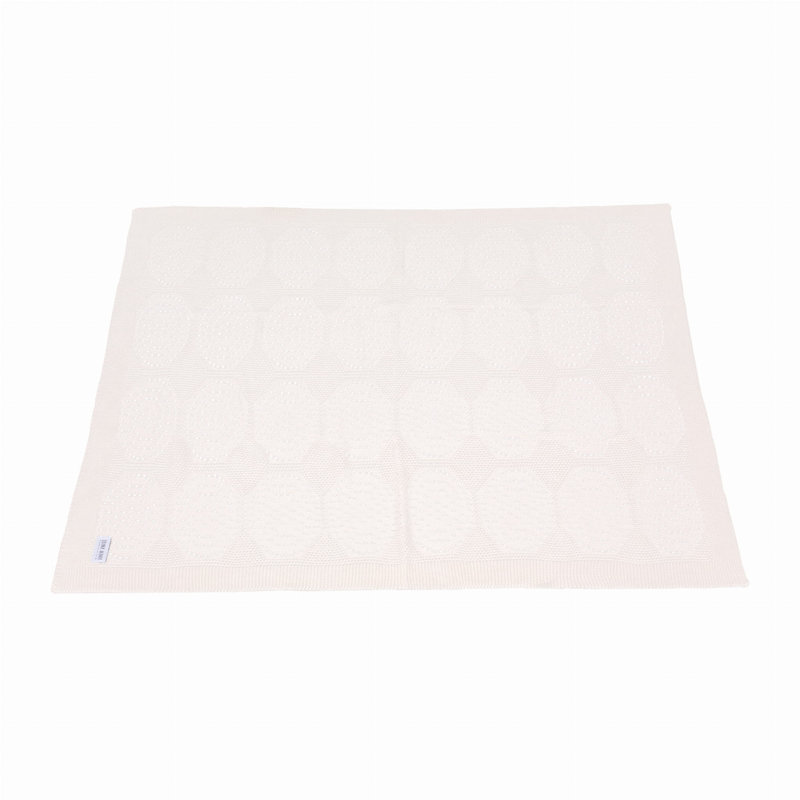 Steven Cotton Blend Baby Blanket, White
