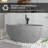63'' Freestanding Soaking Terrazzo Bathtub With Center Drain In Gray