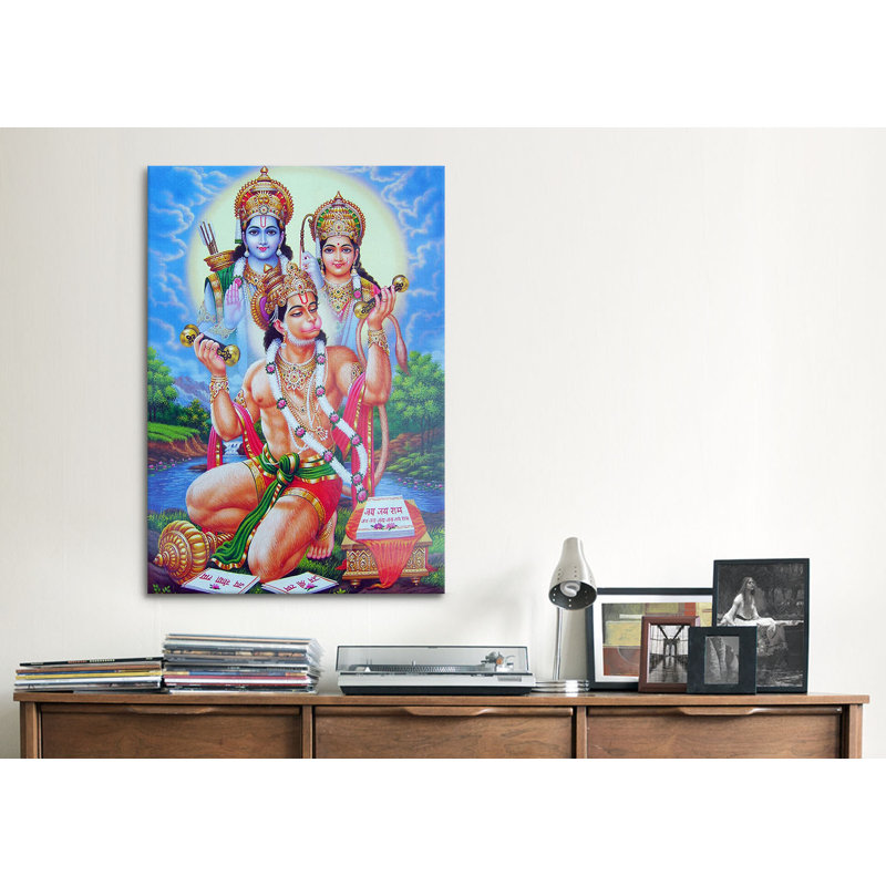 «Hindu God Hanuman», impression sur toile, H 18 po x l 12 po x P 1,5 po, Toile tendue, Pas de tapis