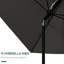 Parasol rectangulaire d'extérieur 6,5 pi x 10 pi - Gris foncé Auvent de table de patio avec résistance. Manivelle simple et inclinaison réglable. Pour une expérience pare-soleil sur mesure. Base stable Wind Vent