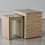 Sienna Nesting End Table-Walnut/Bone-Lg