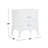 MDF Wooden Nightstand With 2 Drawers In White Finish