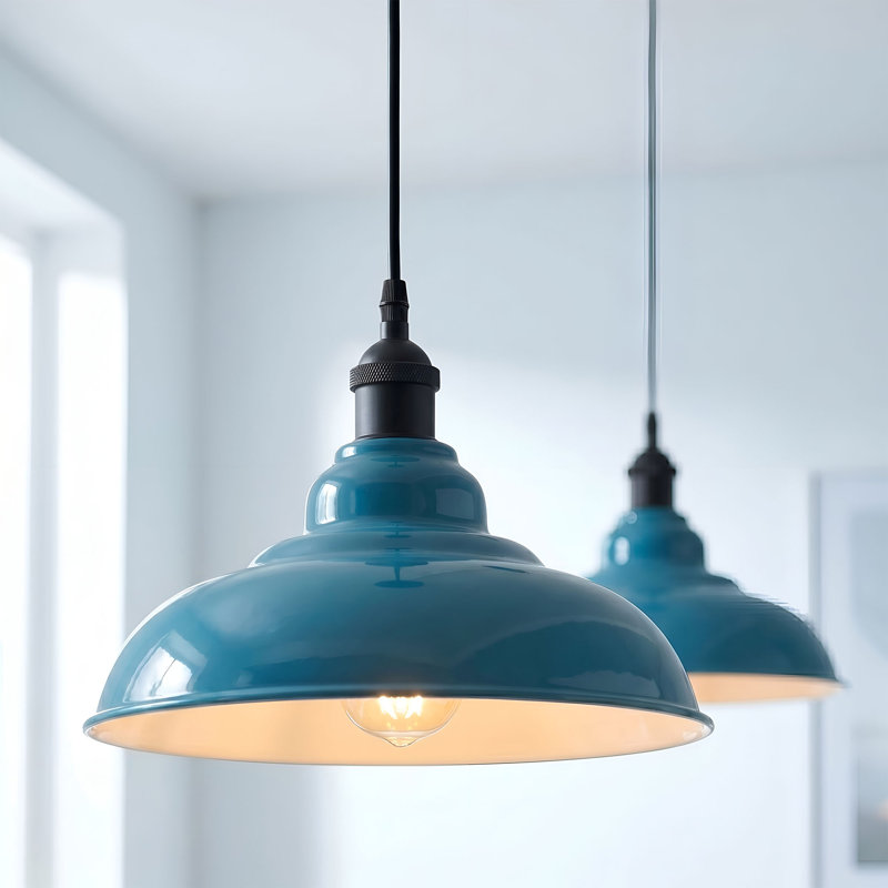 Pascale 1 - Light Dome Pendant, Cyan Blue