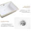 Rectangular Undermount Bathroom Sink, 15 - Inch Width, 22 Length, White Ceramic Lavatory, , Contemporary And Minimalist, Smooth Surface, Overflow Design *15 Inch Fired Ceramic, , Non Scratch, Acid ,