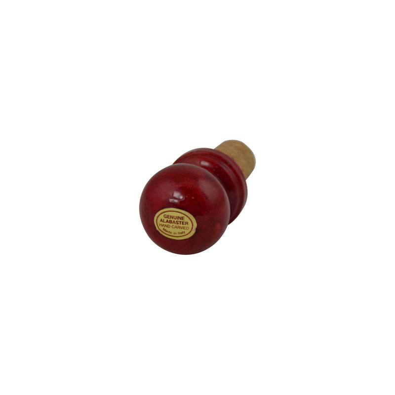 Stone Bottle Stopper, Red