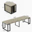 Table de salle à manger moderne extensible, d'une longueur de 23,62 po à 118 po, pouvant accueillir 2 à 10 personnes, plateau de table en panneau de fibres à densité moyenne avec cadre de support en métal robuste, pour petits appartements et grands rassemblements (blanc antique)-986500967
