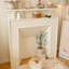 Foyer autoportant en bois manufacturé beige-95659481