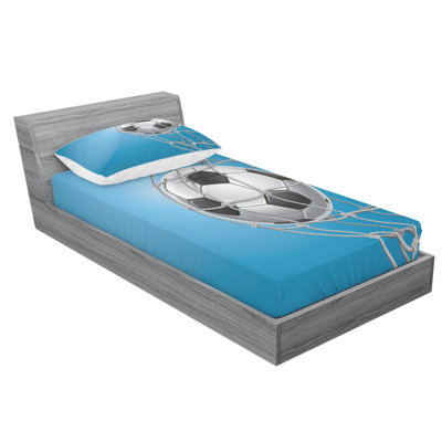 Soccer Microfiber Patterned Fitted Sheet