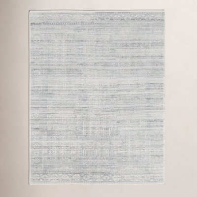 Indrakumar Teal Gray Hand-Knotted Rug