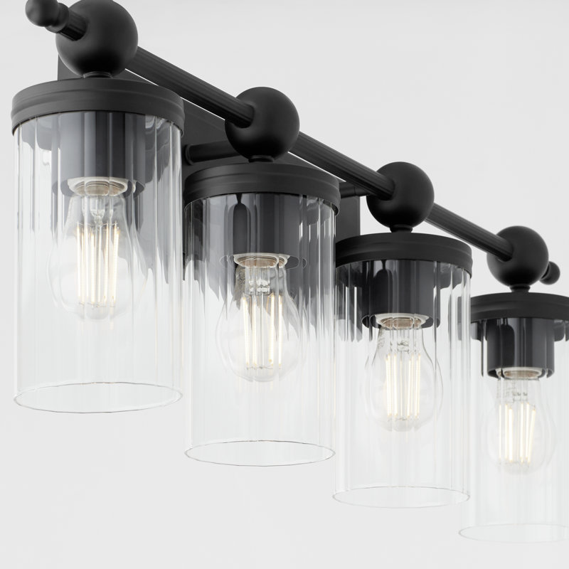 LEE Boulevard 4 Light Vanity, Matte Black