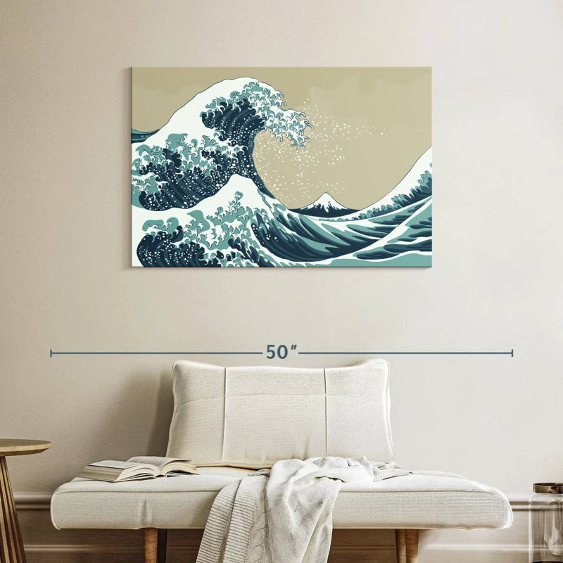 Grande vague japonaise Gillard, H 26 po x l 39 po