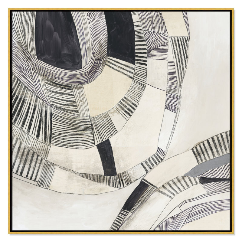 Shadowed Symmetry Print by Casa Fine Arts, Gold Floater Framed, No Mat, 41.5" H x 41.5" W  x 2" D