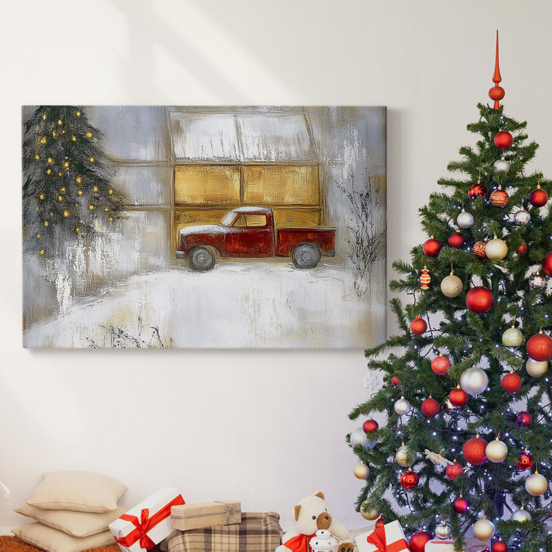 Christmas Holiday Arts - Toile tendue avec châssis XMA171445, H 40 po x l 60 po