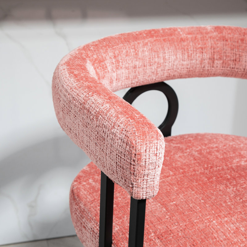 Chaises de bar modernes à coussins épais, Rose