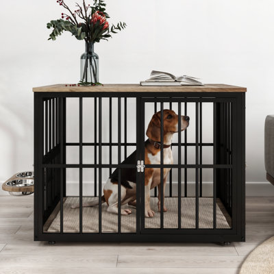 Graue Stackable Metal Dog Crate